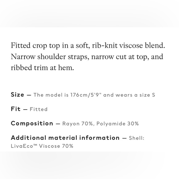 NWT H&M fifties crop top size XXl color - beige - Picture 8 of 16